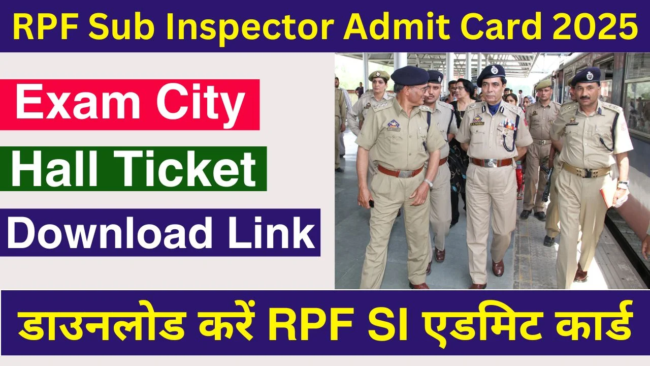 RPF SI Admit Card 2025 Download