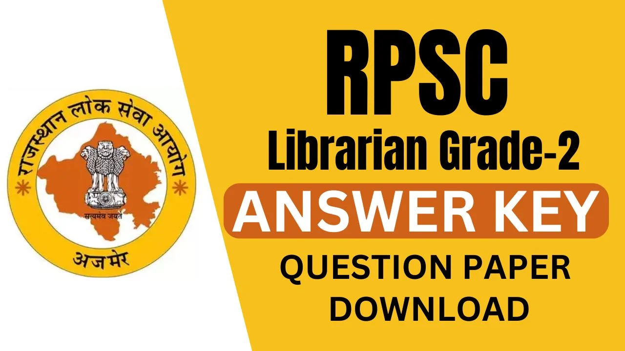 RPSC Librarian Grade 2 Answer Key 2025