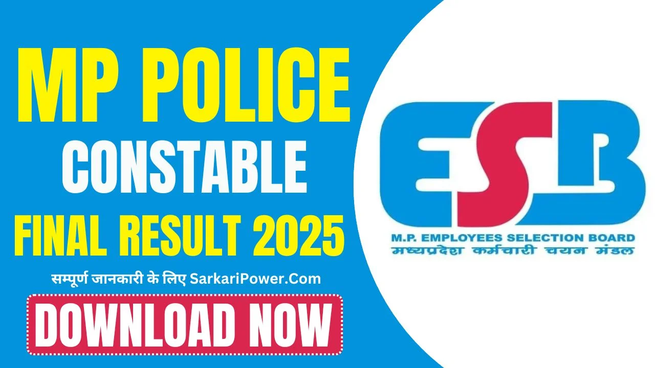 MP Police Constable Result Download