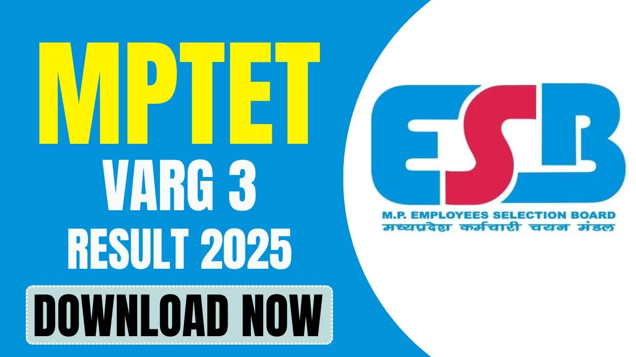 MPTET Varg 3 Result 2025