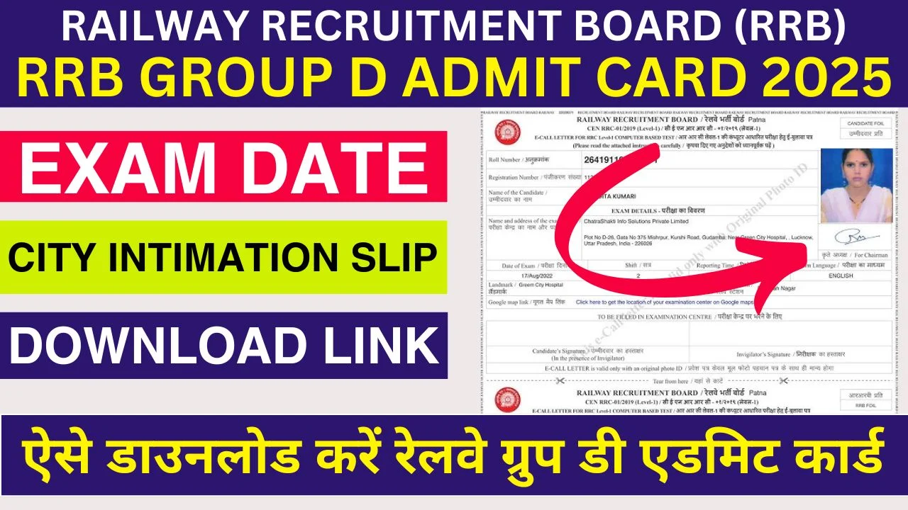 RRB Group D Admit Card 2025